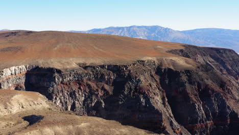 Aerial-drone-shot-of-rainbow-canyon-in-Death-Valley,-California,-USA