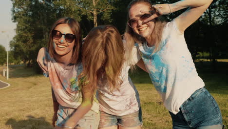 friends having fun at a festival