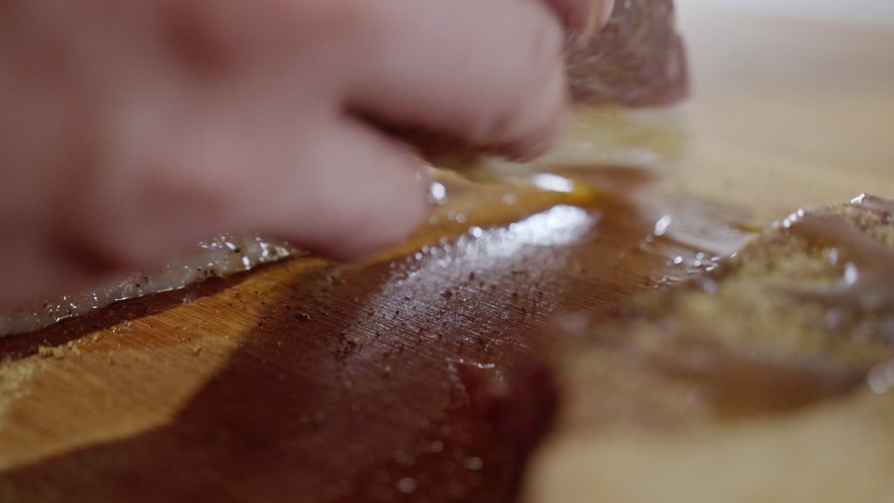 carne bistec aceite de oliva masaje