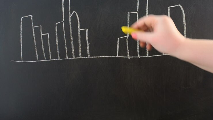 Road to the megalopolis. We draw chalk on a board