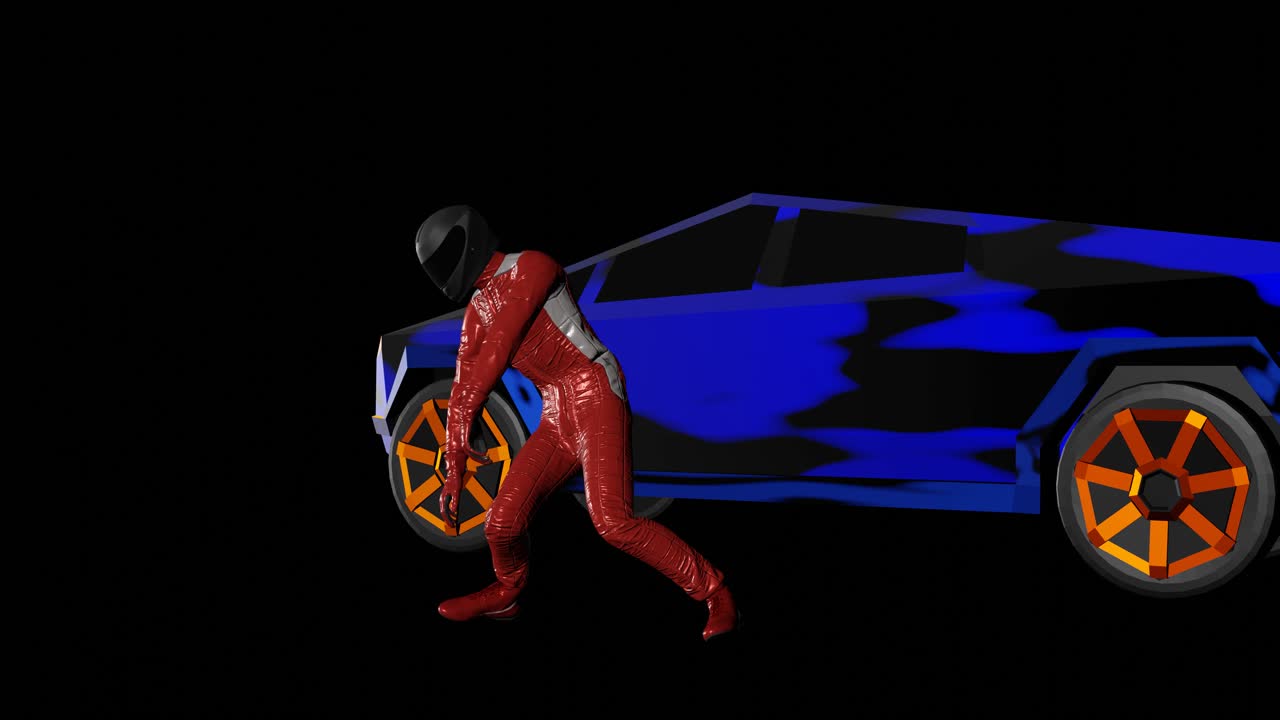 사이버 트럭과 함께 춤추는 로 - 테슬라