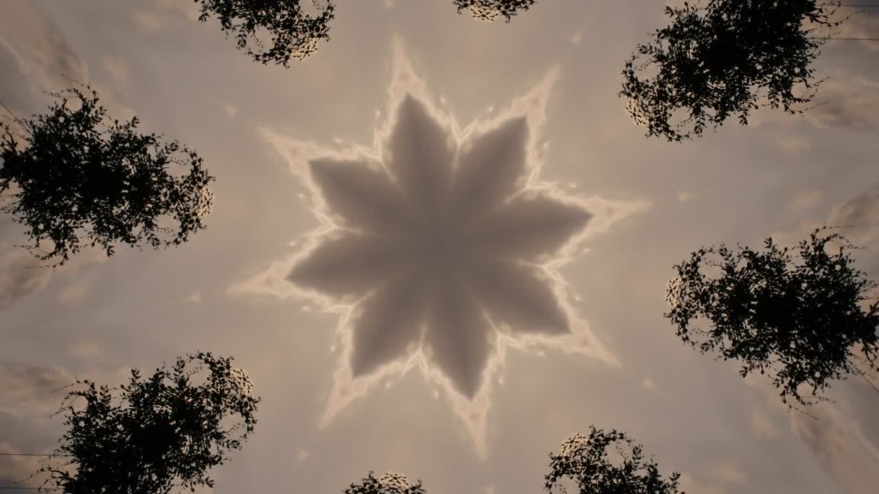 fondo abstracto multicolor y movimiento con efecto caleidoscopio