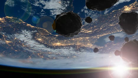 earth and asteroids