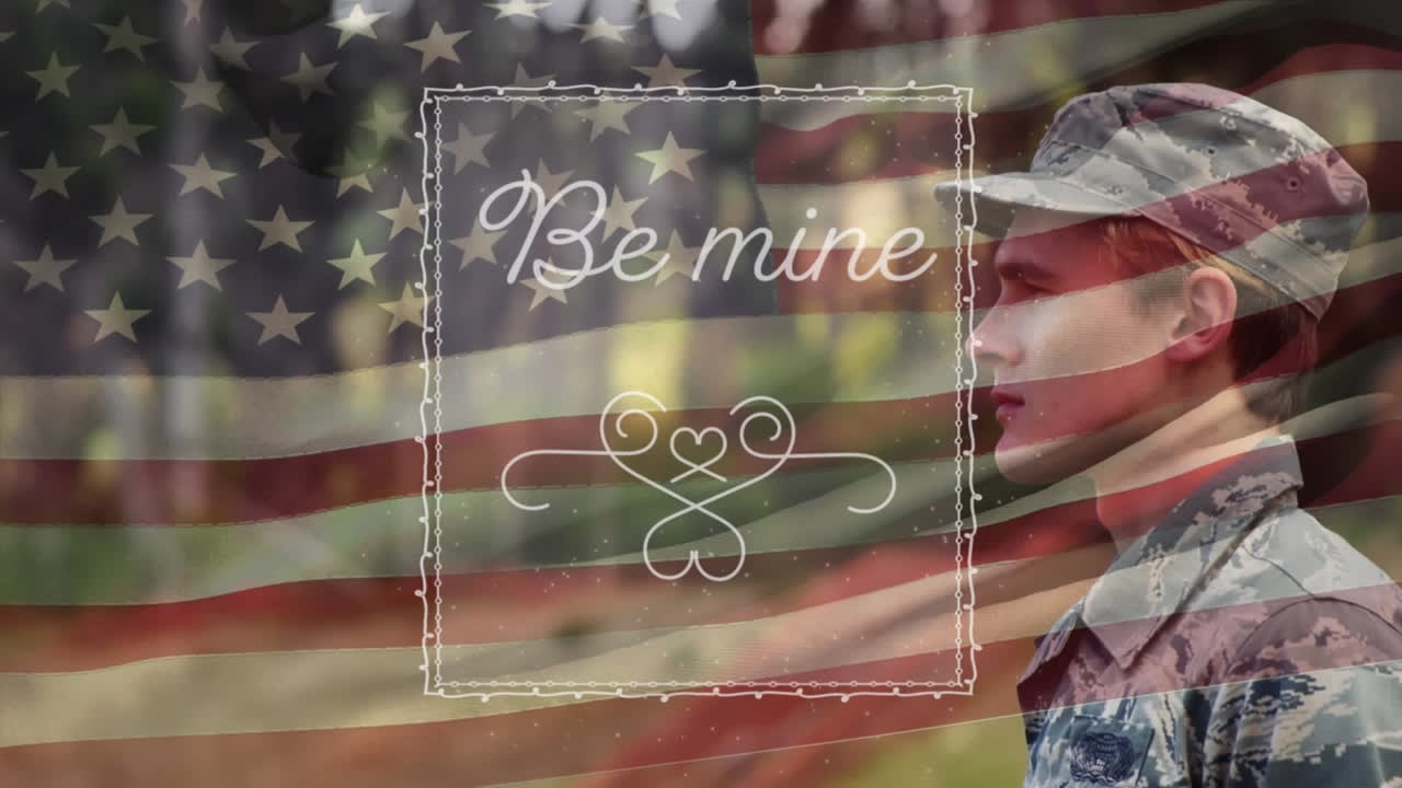 미국 발 위의 백인 남성 군인