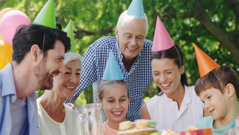 multi-generation family celebrating birthday party