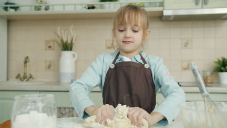 little girl baking