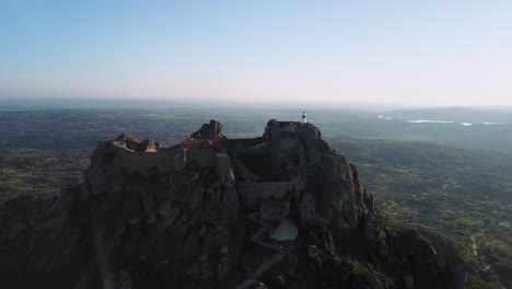 aerial view of monsanto castle in portugal