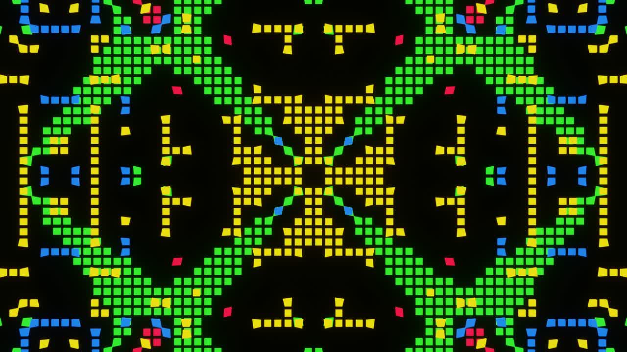 vj animación de bucle del mosaico de píxeles ver09