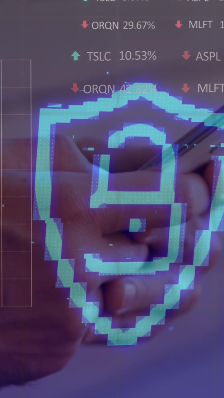 Animation of data processing over schoolboy