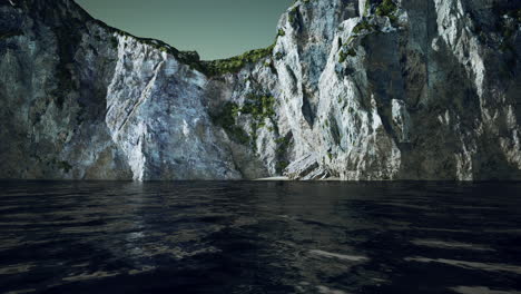 sandstone cliffs at sunny day