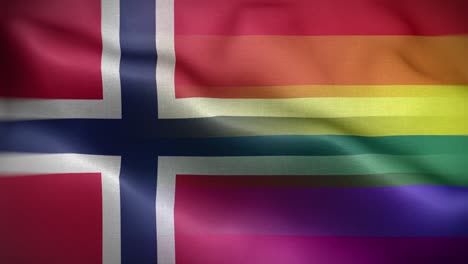 lgbt norway flag loop background 4k