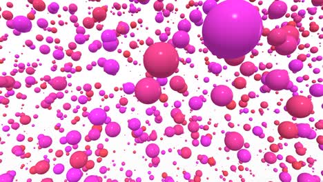 video animado en 3d con bolas y burbujas 4k