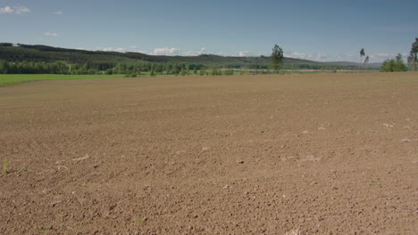 lapso de tiempo de 8 semanas se aleja del campo labrado a exuberantes cultivos verdes