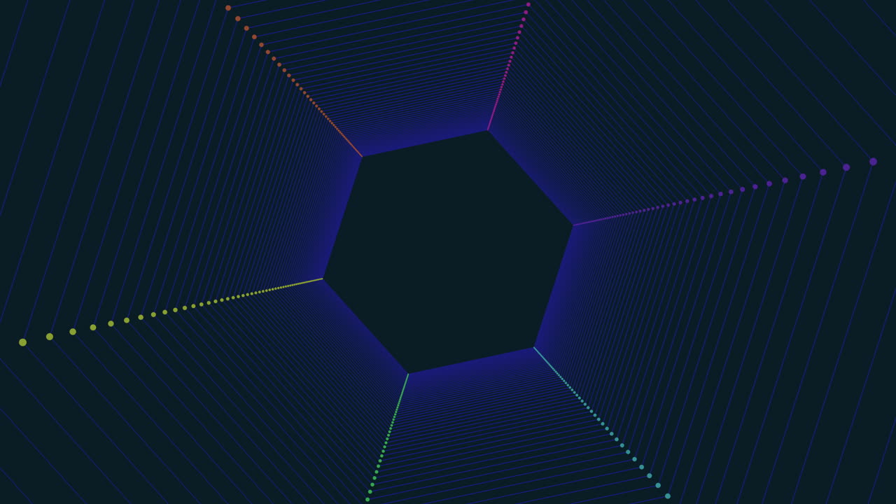 Colorful hexagonal pattern with zigzag lines