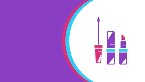 video en 4k de un producto de belleza de dibujos animados.