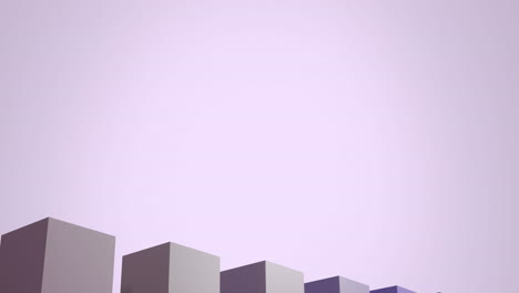 animación de estadísticas y procesamiento de datos financieros sobre fondo púrpura
