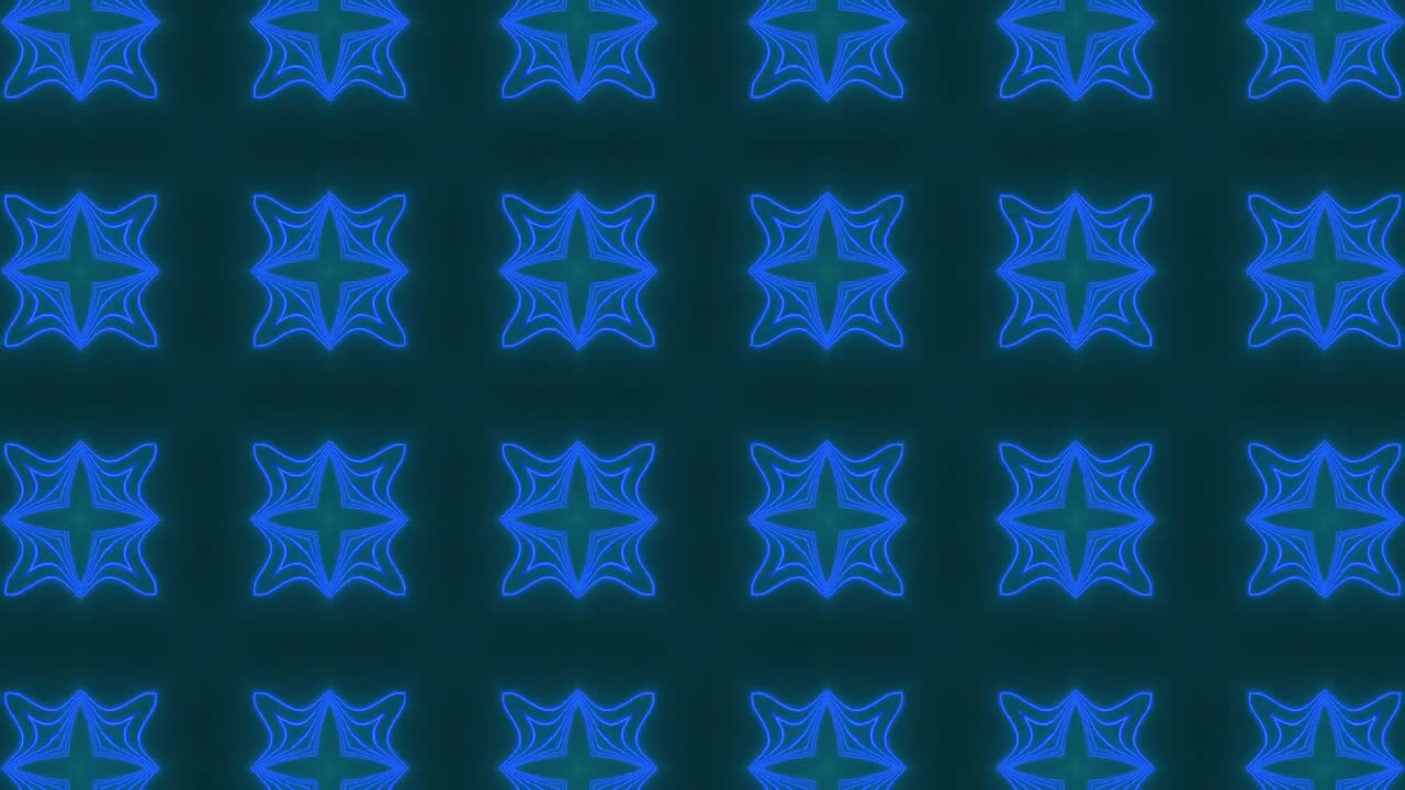 animación de formas azules que se mueven sobre un fondo negro