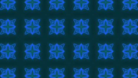 Animation-of-blue-shapes-moving-on-black-background