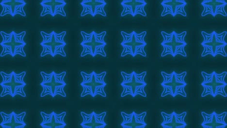 animatie van blauwe vormen die zich op een zwarte achtergrond bewegen