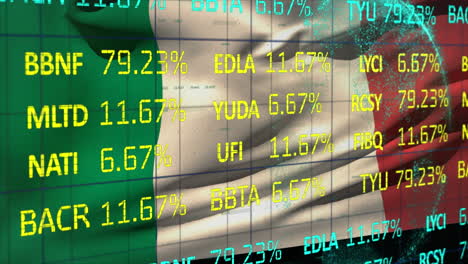 animation of financial data processing over financial data processing