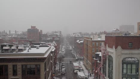 boston's enchanting snowy day: delicate flakes transform the city into magic