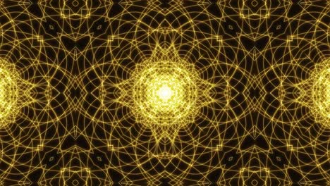 Sacred-Geometry-Loop,-Yellow,-Intricate,-Party,-Seamless-VJ-Loop