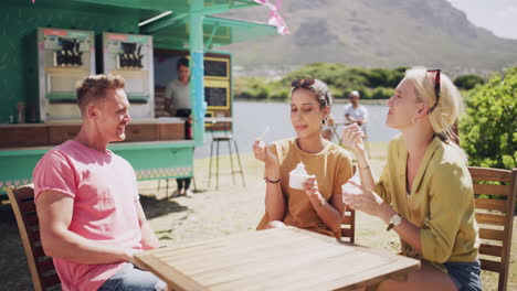 ice cream with friends is way better than therapy