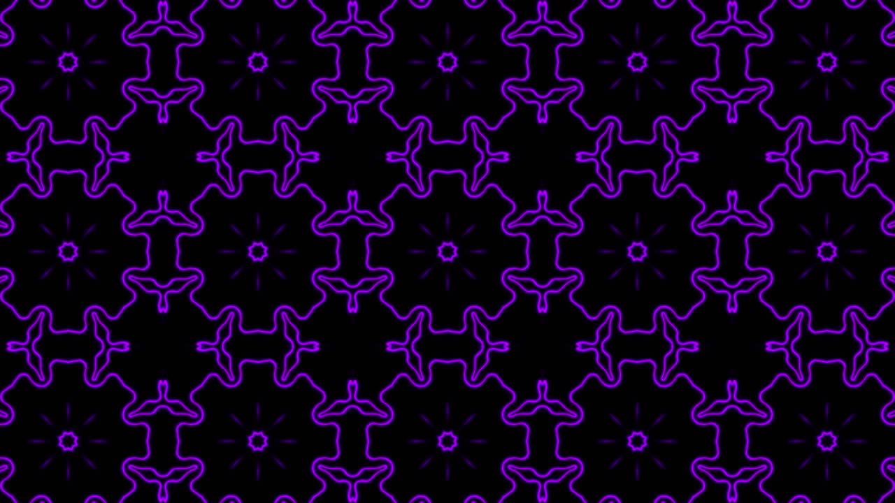 fondo de patrón sin costuras geométrico púrpura abstracto. rayas abstractas bucle de caleidoscopio. rápido psicodélico colorido fondo de kaleidoscopio vj. discoteca fondo de movimiento abstracto. efecto caleidoscope