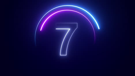 modern counting from 1 to 10 best for song places or video presentations loop neon number 4k