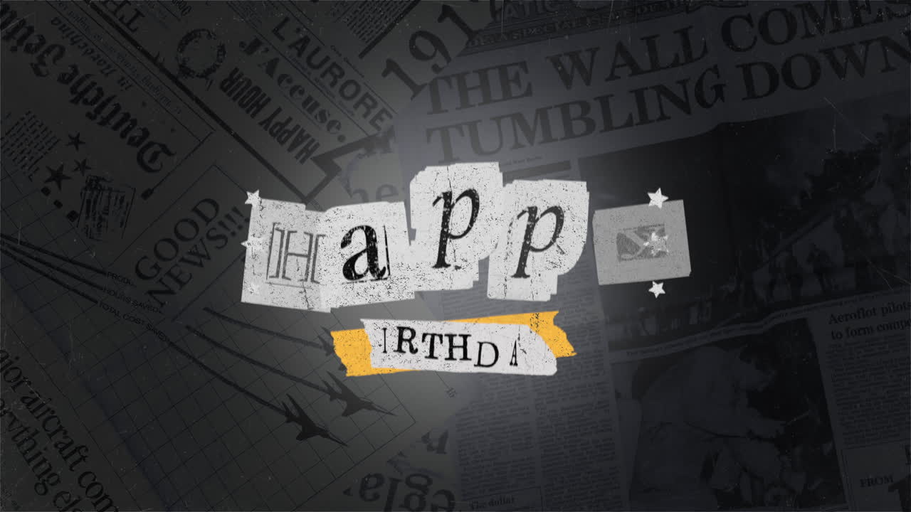 신문은 당신에게 생일 축하 메시지를 전했습니다.