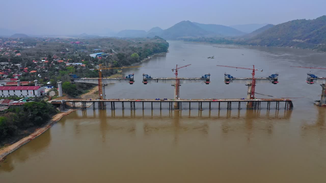 Bridge Construction Over a River