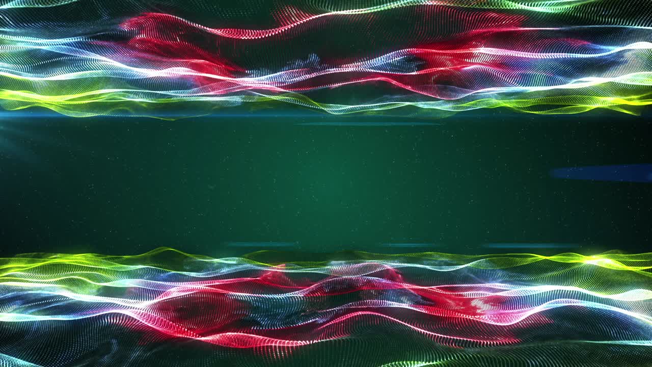 Abstract Colorful Waves and Particles Background