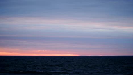 sunset over the baltic sea in palanga. 4k. time lapse.