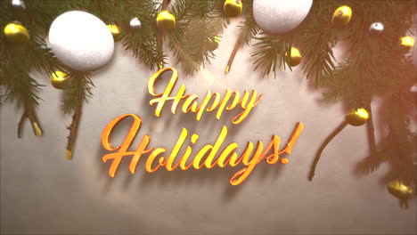 Happy-Holidays-text-with-white-and-yellow-ball