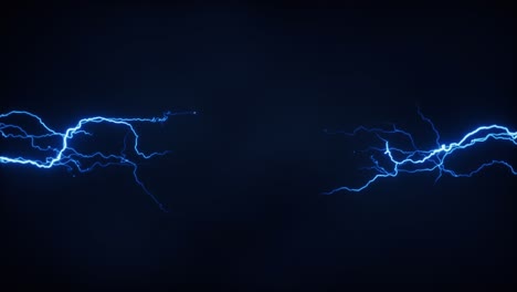 blue lightning with dark background, 3d rendering.