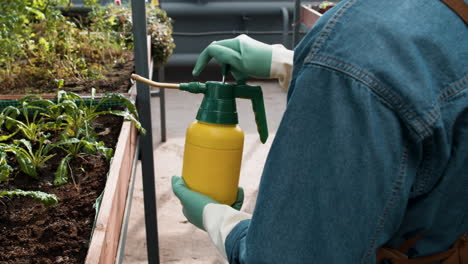 gardener working indoors