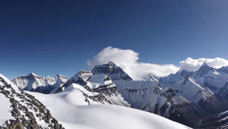 himalayan mountain peaks in winter