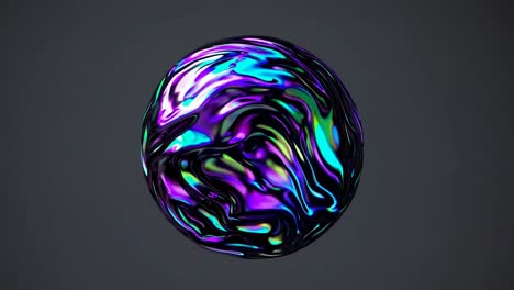 abstract iridescent liquid sphere