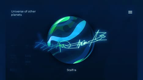 ilustración digital de un planeta