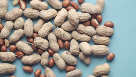 peanuts on a light blue background