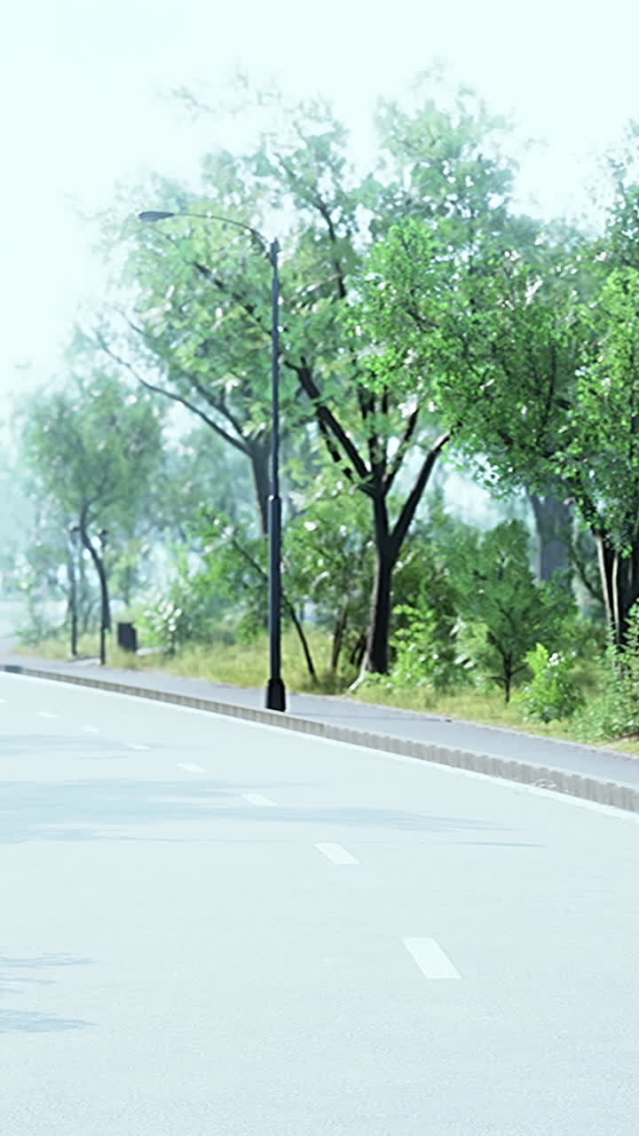 공원을 가로질러 흐린 길