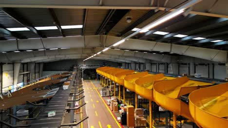 conveyors transporting packages in a factory