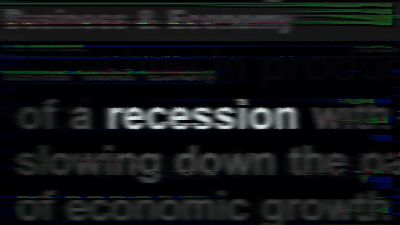 titulares de noticias medios con recesión economía crisis sin problemas en bucle