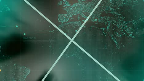 3d digital world map news intro background