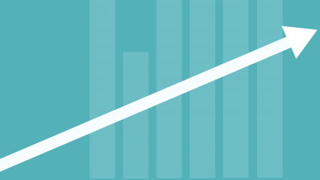 growth chart with arrow