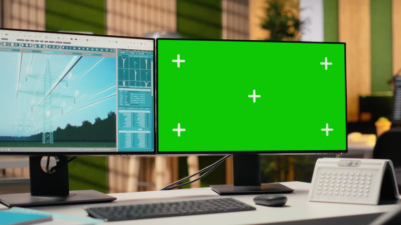 Isolated Screen Computer Used For Smart Electric Grid Development