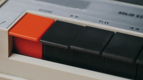 vintage cassette player controls