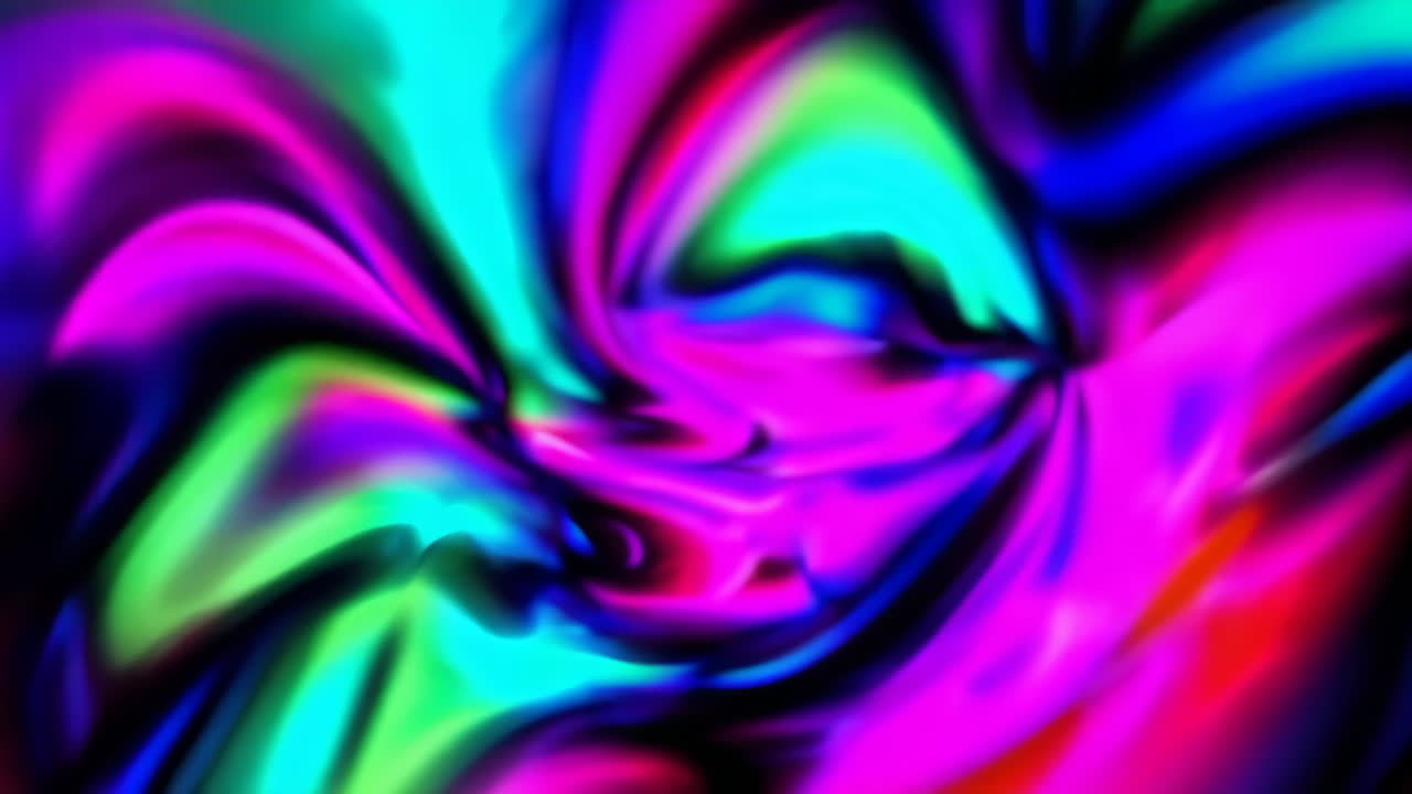 Abstract Neon Fluid Art
