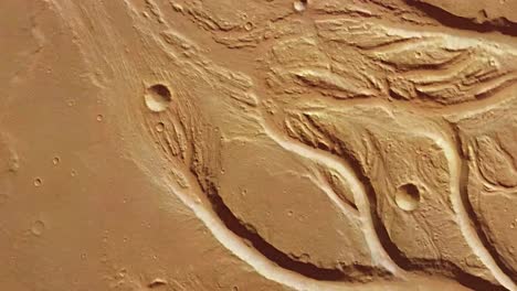 close-up view of the surface of mars. 4k