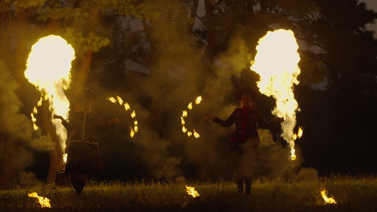 Fire Jugglers in the Dark Forest